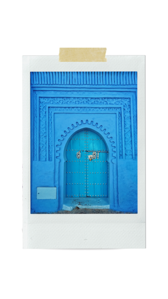 blue door chefchaouen